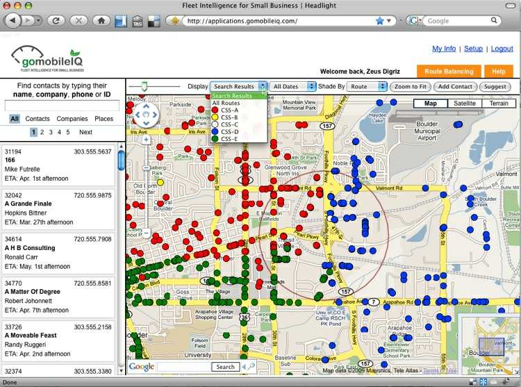 Focus on specific routes and delivery dates